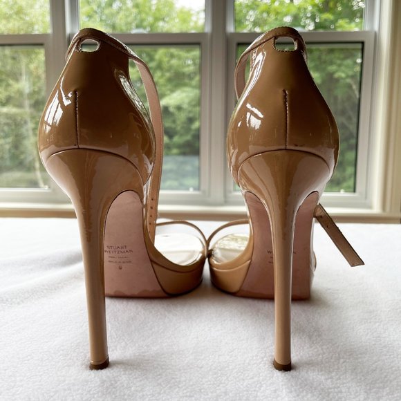 SOLD Stuart Weitzman Adobe Patent Nudist Disco size 9 - Picture 9 of 16
